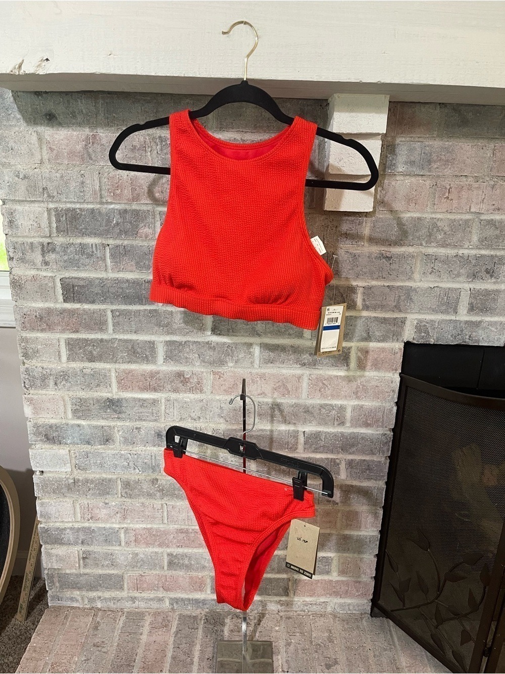 Nike Red High-Neck Bikini Set - Picture 1 of 8